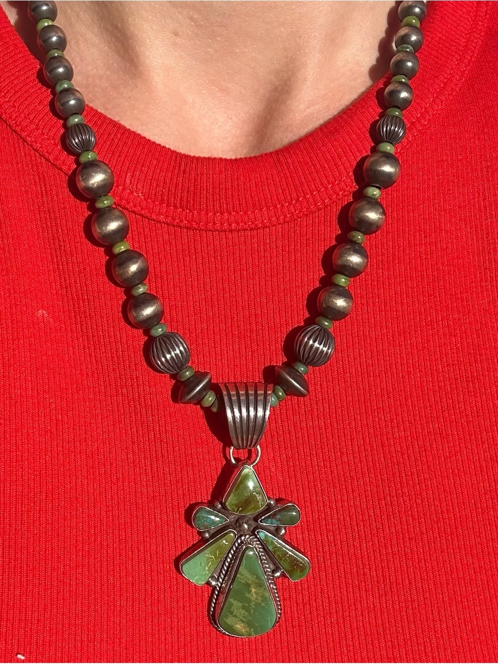 LaRose Ganadonegro Royston Turquoise Necklace - Picture 9 of 10